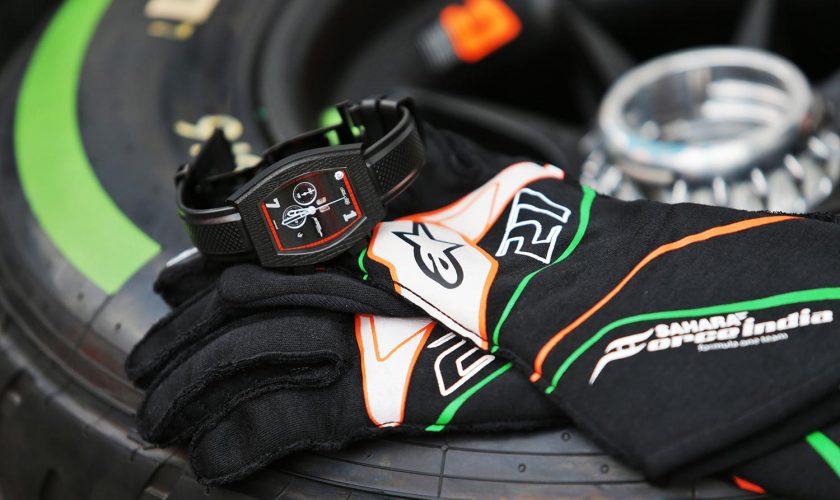 Felio Siby in the design driver seat with Sahara Force India F1