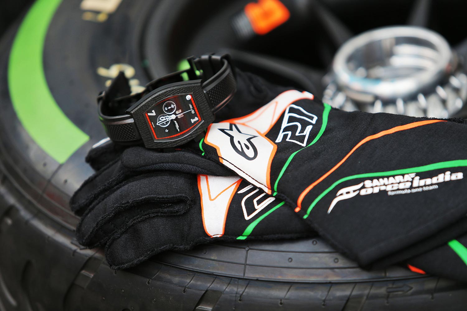 Felio Siby in the design driver seat with Sahara Force India F1