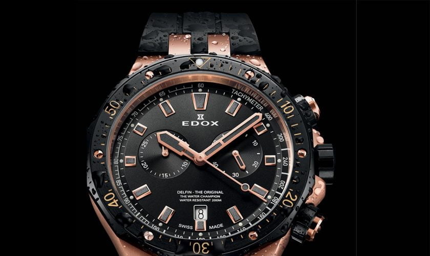 Edox Delfin Chronograph Rose PVD