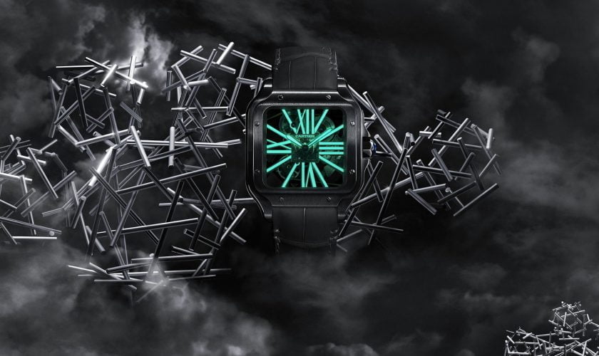 Cartier Santos de Cartier Skeleton Noctambule Watch