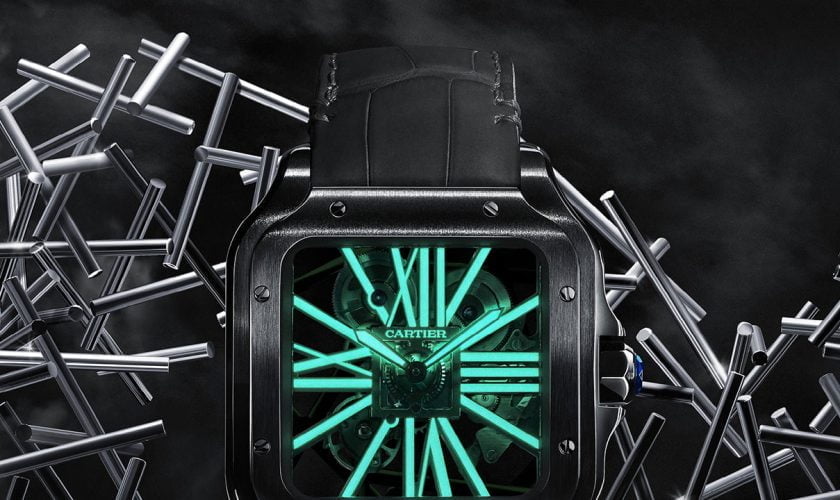 Cartier Santos de Cartier Skeleton Noctambule Watch