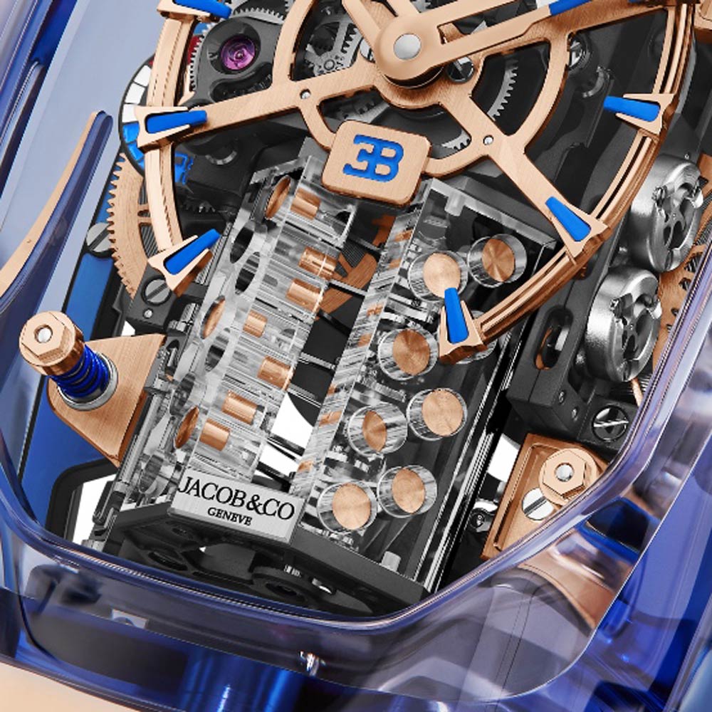 Jacob & Co. Bugatti Chiron tourbillon Blue Sapphire Crystal