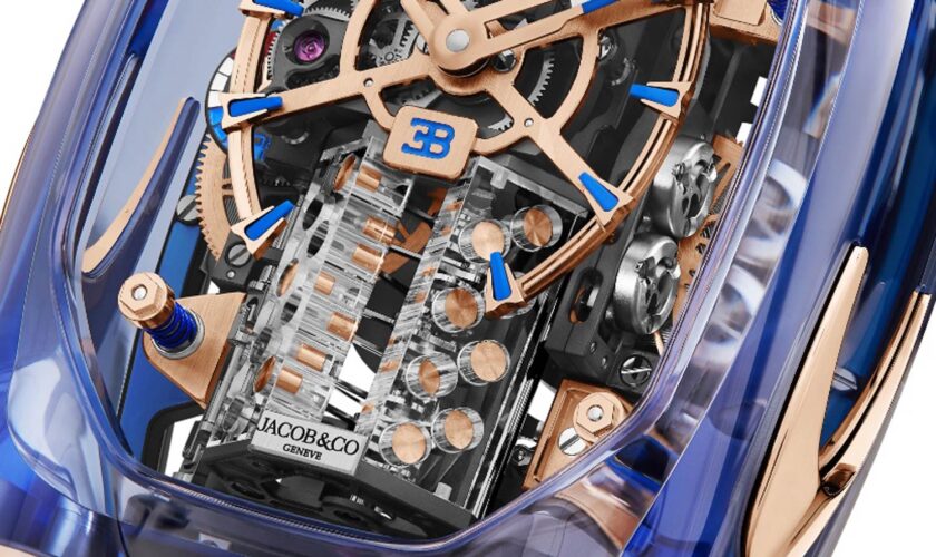 Jacob & Co. Bugatti Chiron tourbillon Blue Sapphire Crystal