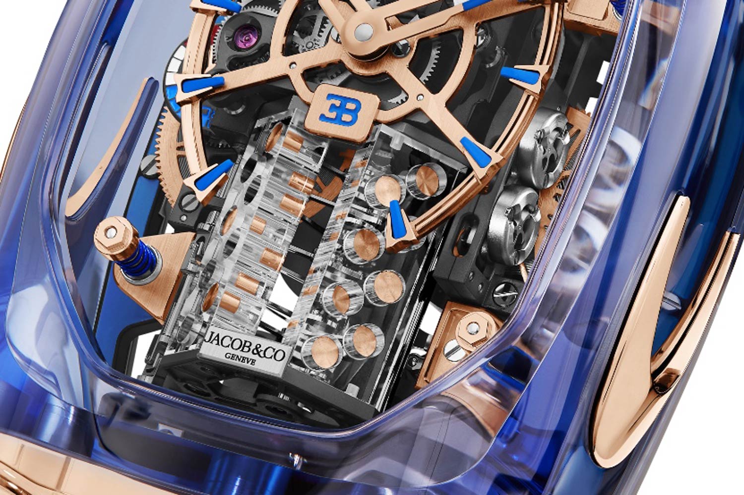 Jacob & Co. Bugatti Chiron tourbillon Blue Sapphire Crystal